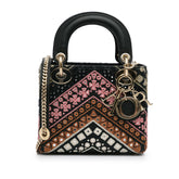 Mini Calfskin Embroidered Lady Dior